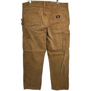 Vintage y2k mens khaki tan Dickies canvas carpenter cargo utility workwear pants